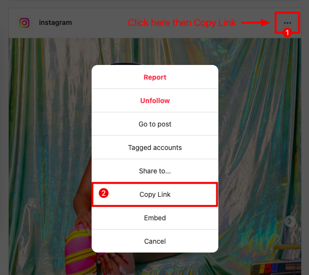instagram find a link on post